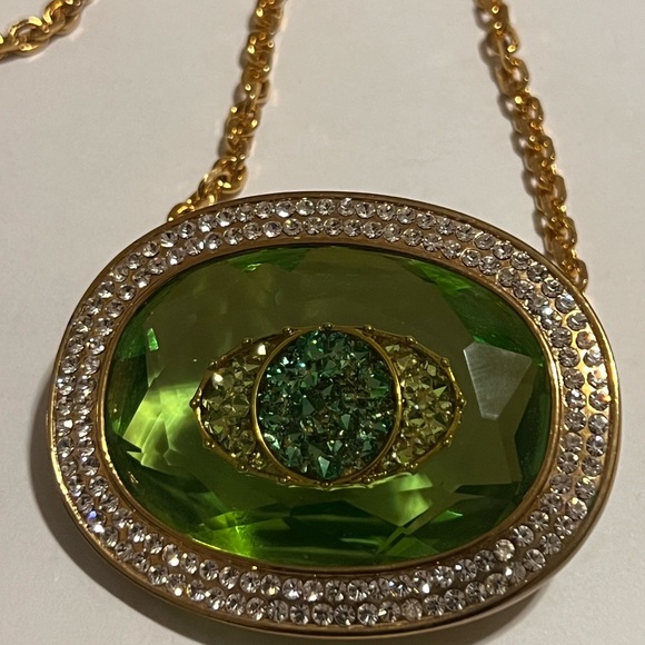 Evil eye emerald necklace - Picture 3 of 3